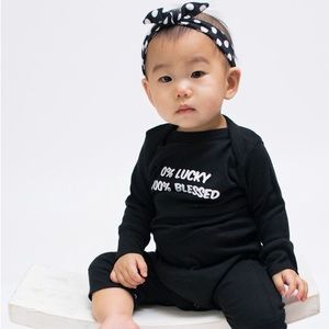 0% Lucky / 100% Blessed Onesie Full Bodysuit